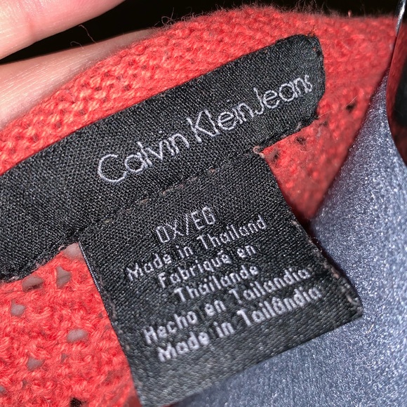 Calvin Klein boho orange sweater knit - Picture 4 of 4